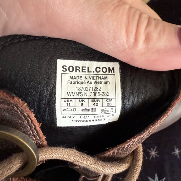 Sorel lace up brown leather boots size 11 - Picture 5 of 5